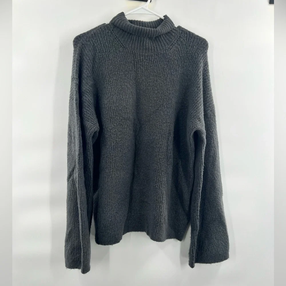 French Connection grey turtleneck wool blend size M